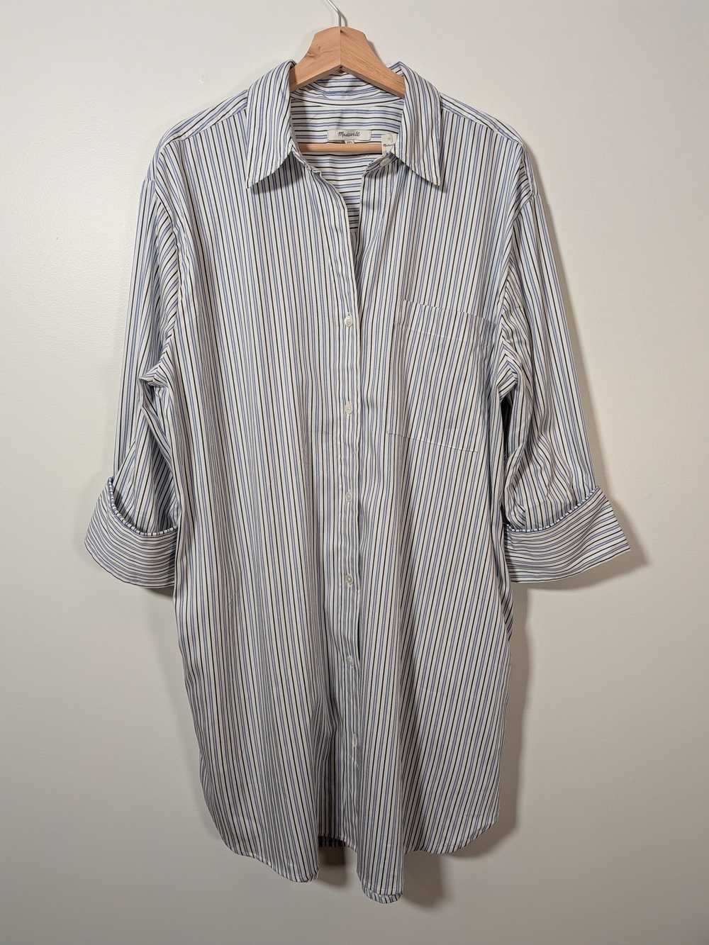 Women's Madewell Button-Down Stripe Dress Size XXL NWT